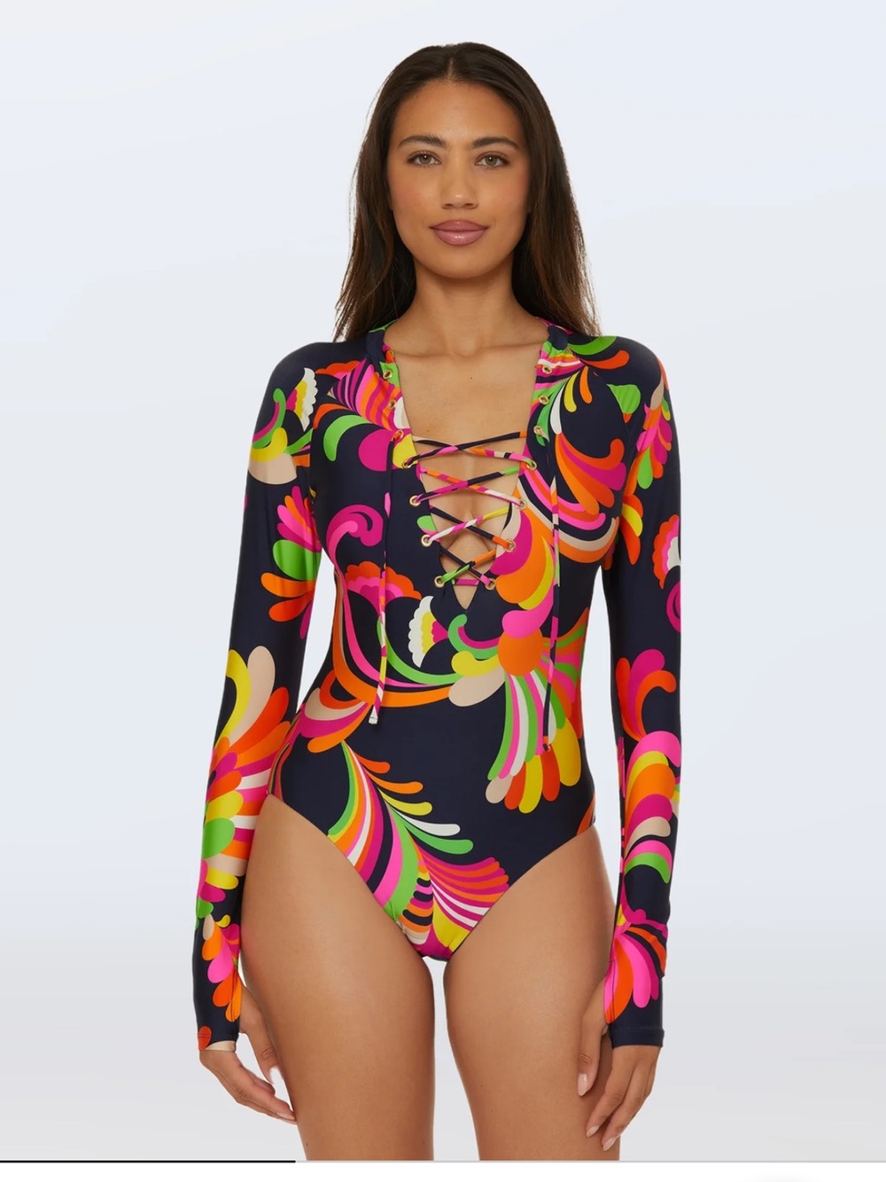 NWT TRINA TURK LONG-SLEEVE PADDLE SUIT